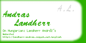 andras landherr business card